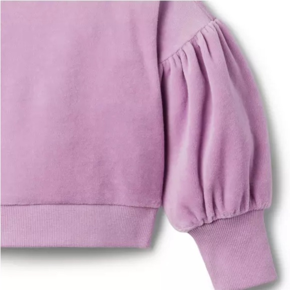 Janie and Jack Lilac Girls Velour Matching Set - Picture 6 of 7